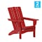 Flash Furniture Red Adirondack Patio Chairs with Cupholder, 2PK 2-LE-HMP-1045-10-RD-GG - alternate 8